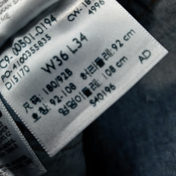 Levi's 501xx men's button fly blue jeans sz 36x34. 300 7pm - Picture 7 of 8